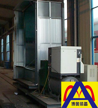 Side suction mobile spray booth